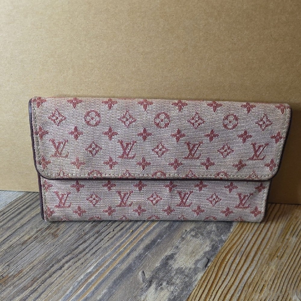 Louis Vuitton Vintage Josephine Denim  Bordeaux Long Wallet